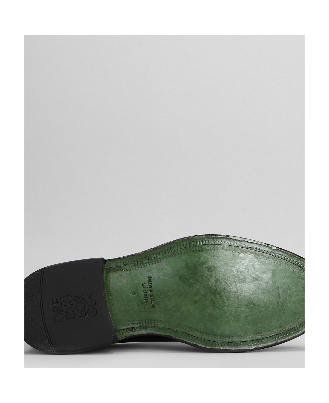 Green George Lace Up Shoes In Dark Brown Leather - dark brown