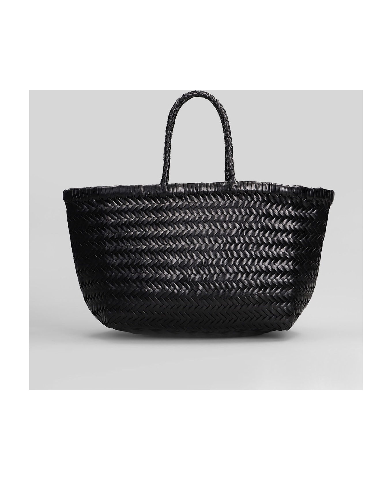 Dragon Diffusion Bamboo 3 Jump Small Tote In Black Leather - black