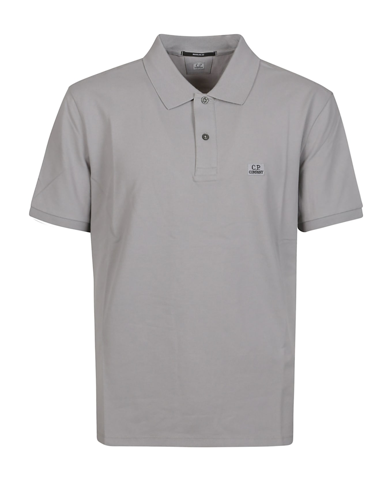 C.P. Company Stretch Piquet Regular Short Sleeve Polo Shirt - Drizzle Grey