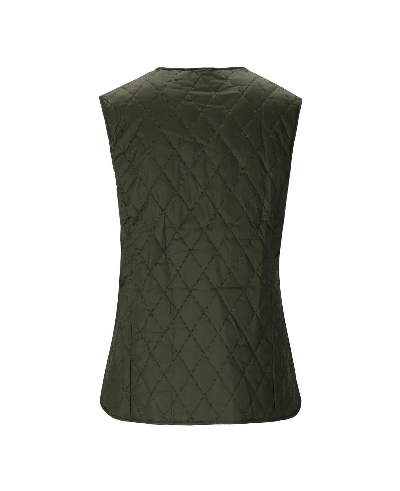 Barbour Reversible Quilted Zipped Gilet - Verde