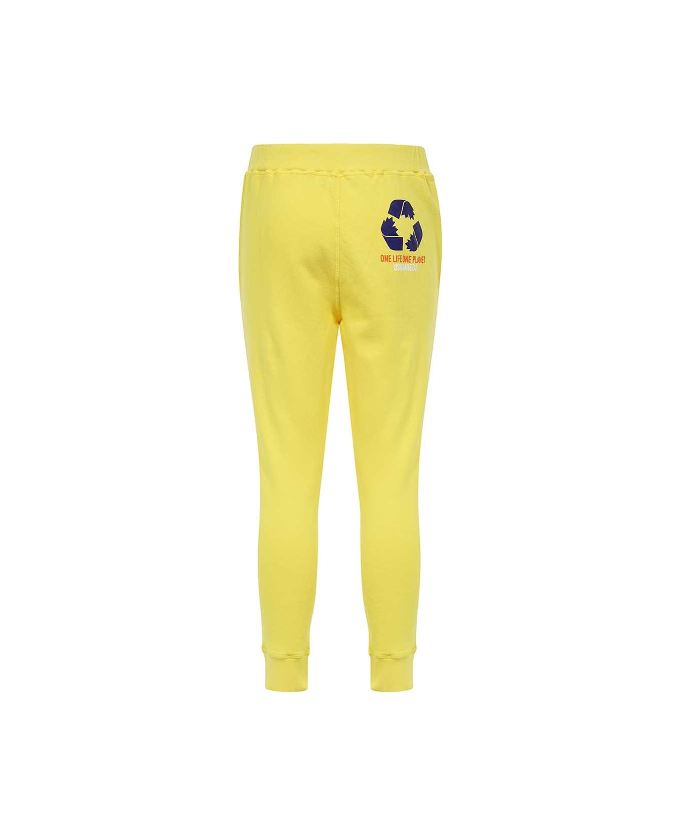 Dsquared2 Cotton Track-pants - Yellow