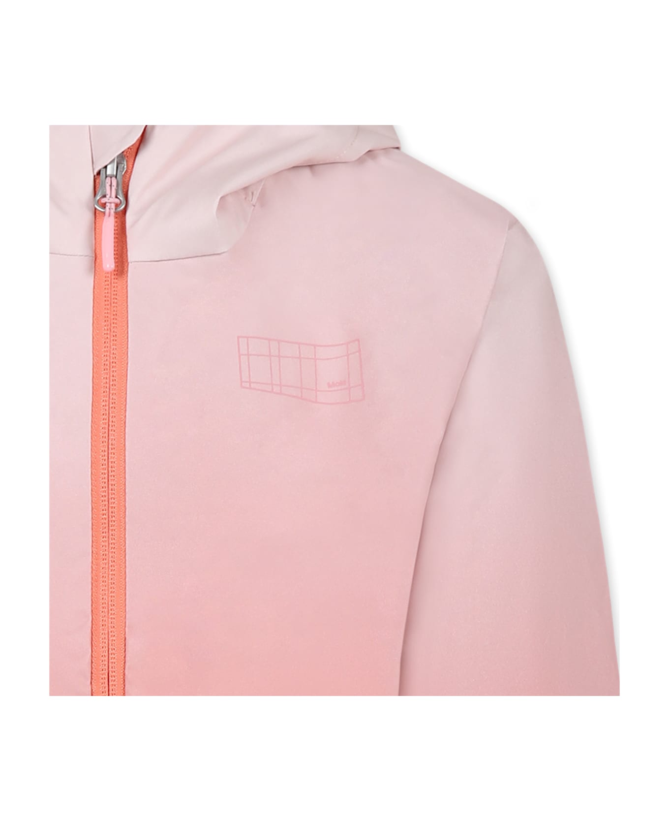 Molo Pink Windbreaker Jacket For Girl With Logo - Pink