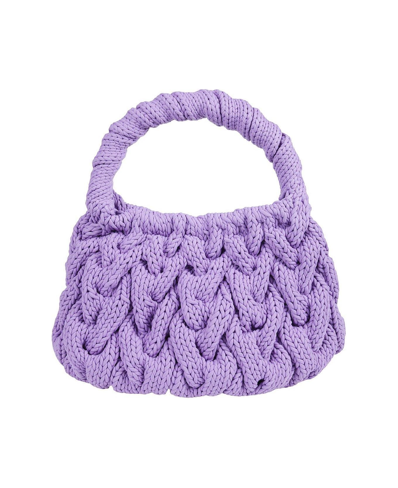 J.W. Anderson Cable Knit Tote Bag - purple