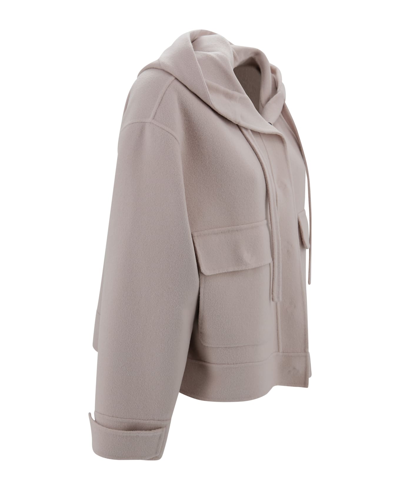 Weekend Max Mara Wool Hooded Jacket - Powder
