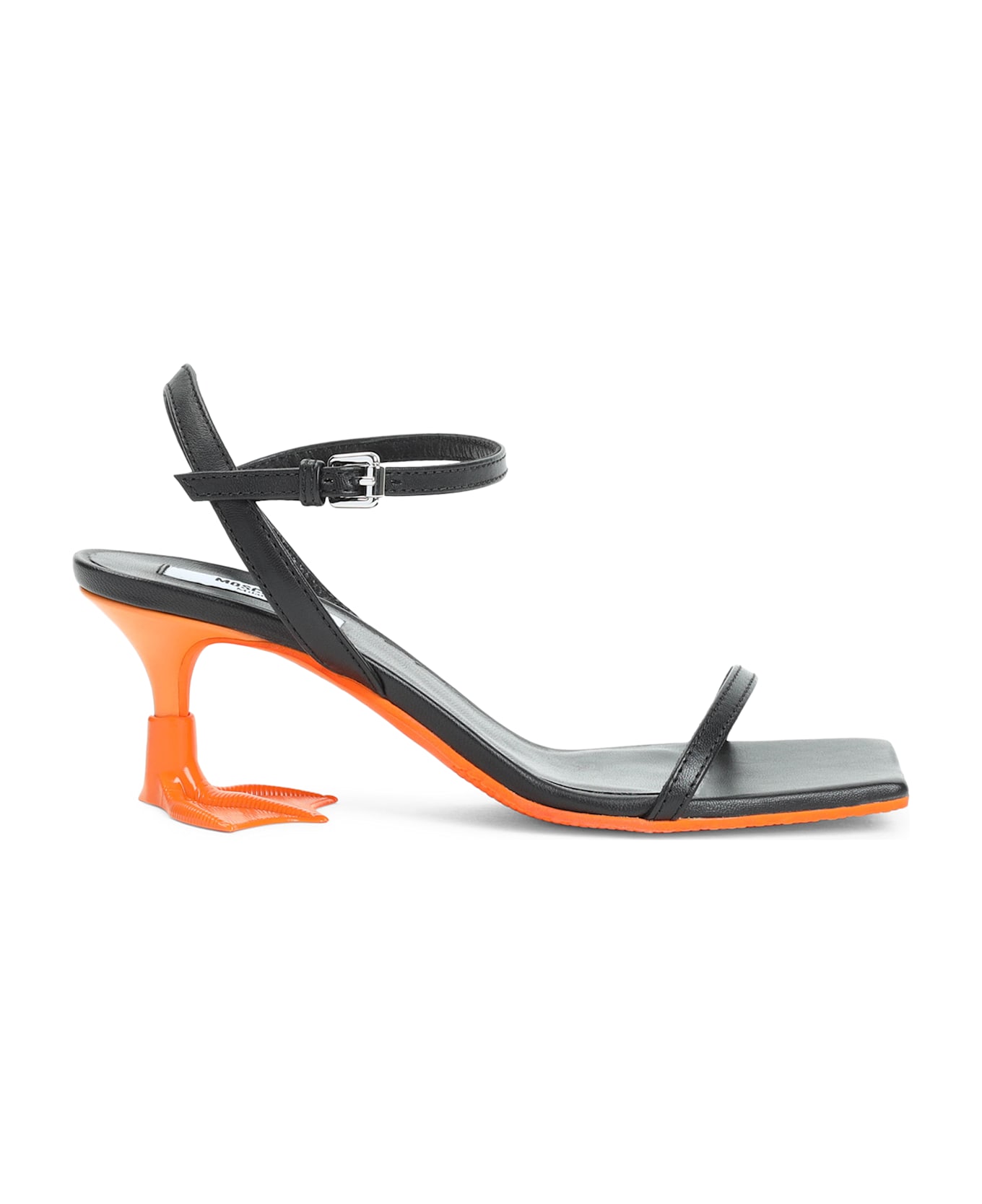 Moschino Duck Sandals - A Nero Arancio