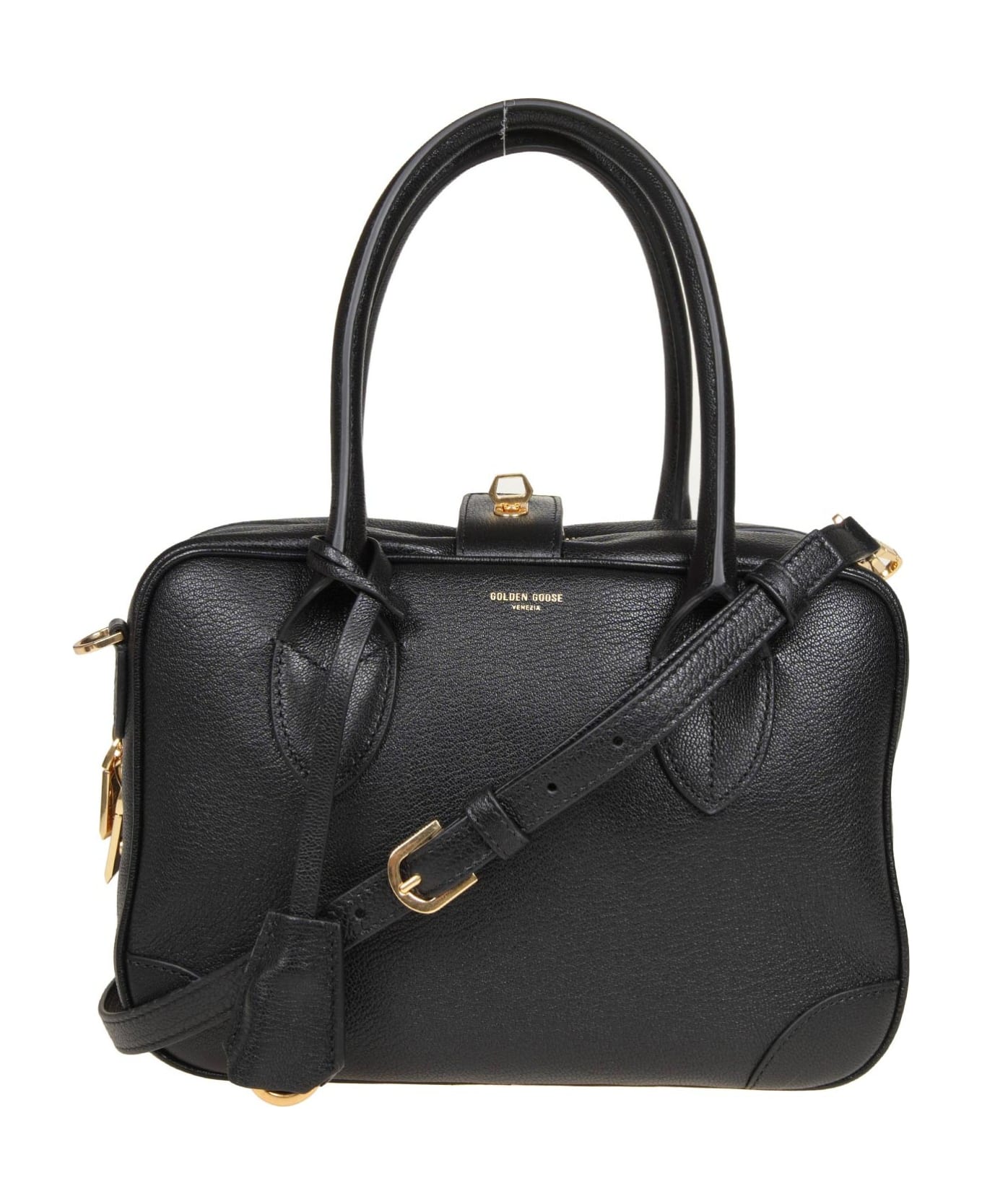 Golden Goose Black Leather Waist Bag - Black
