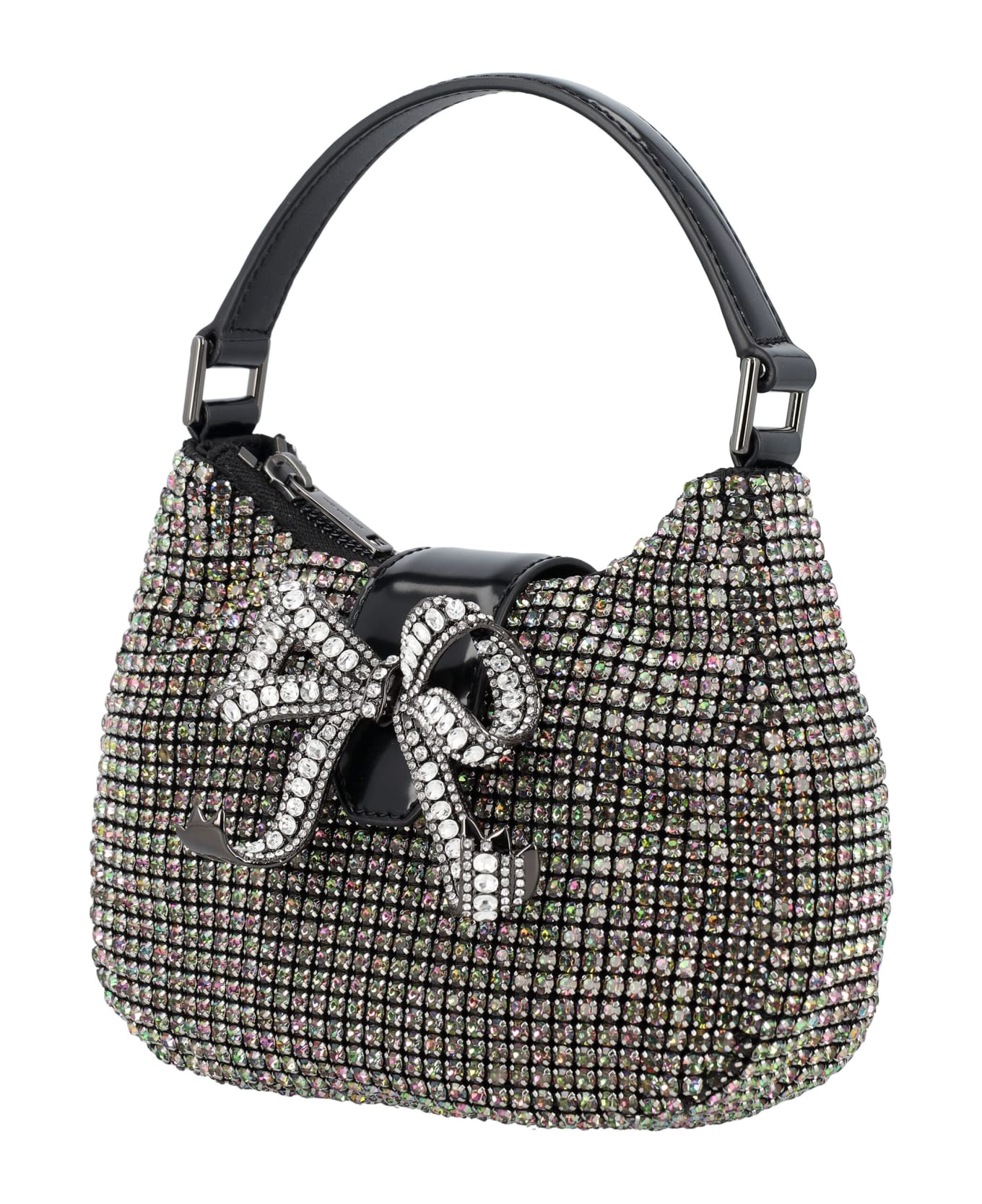 self-portrait 
rhinestone
 Silver Polyester Handbag - Red