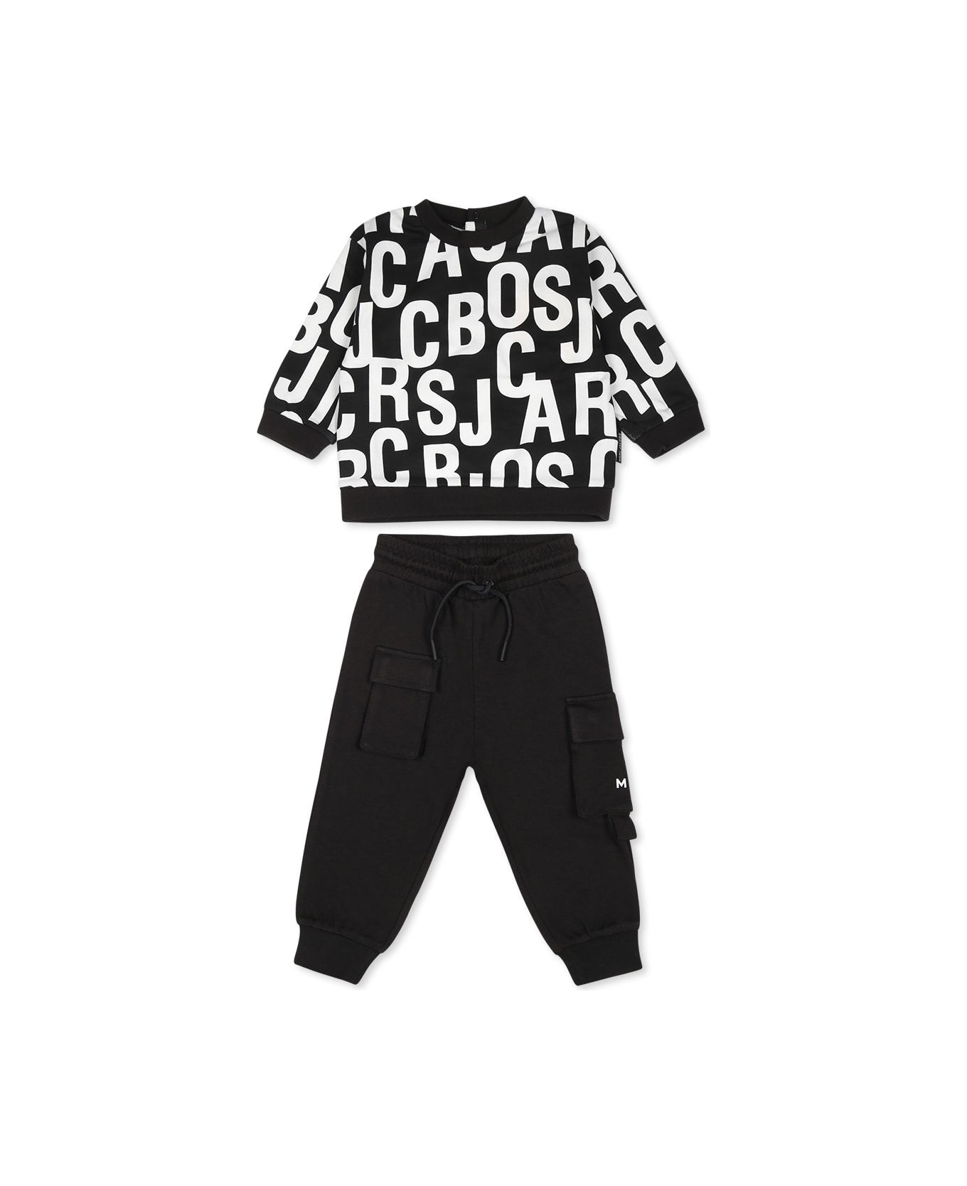 Marc Jacobs Black Suit For Babykids With Logo - Black
