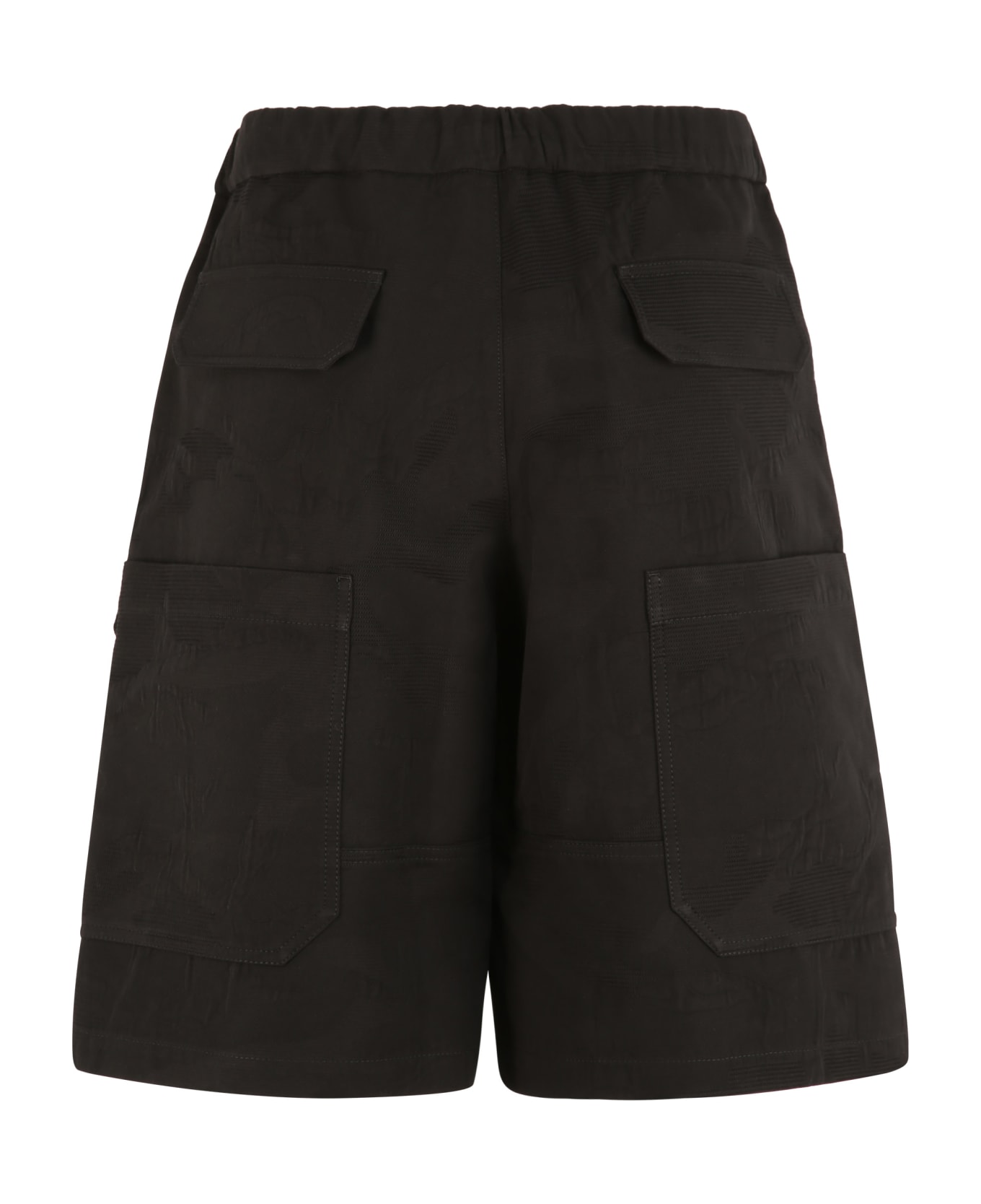 Valentino Cotton Cargo Bermuda Shorts - black