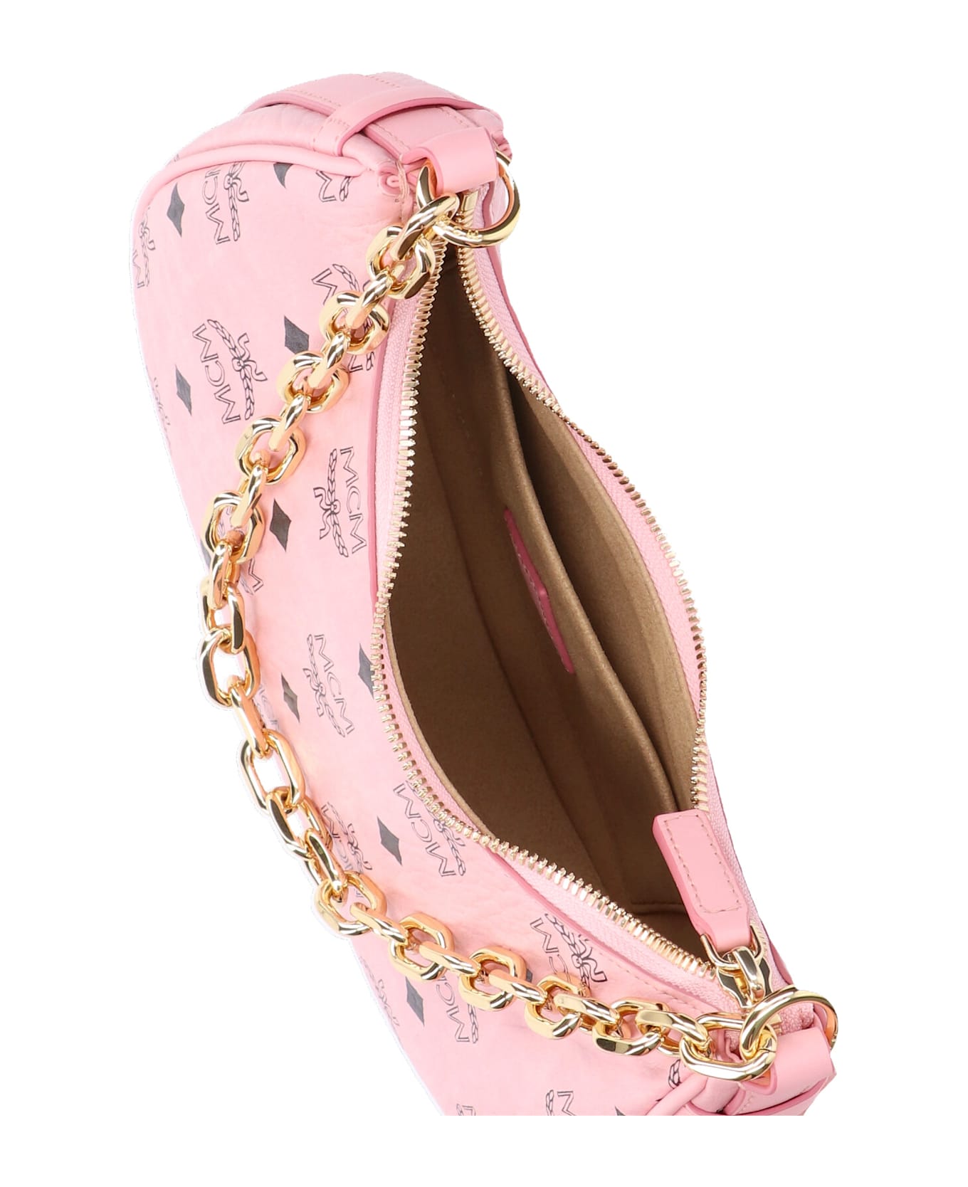 MCM 
aren Crescent
 Hobo Bag - Pink