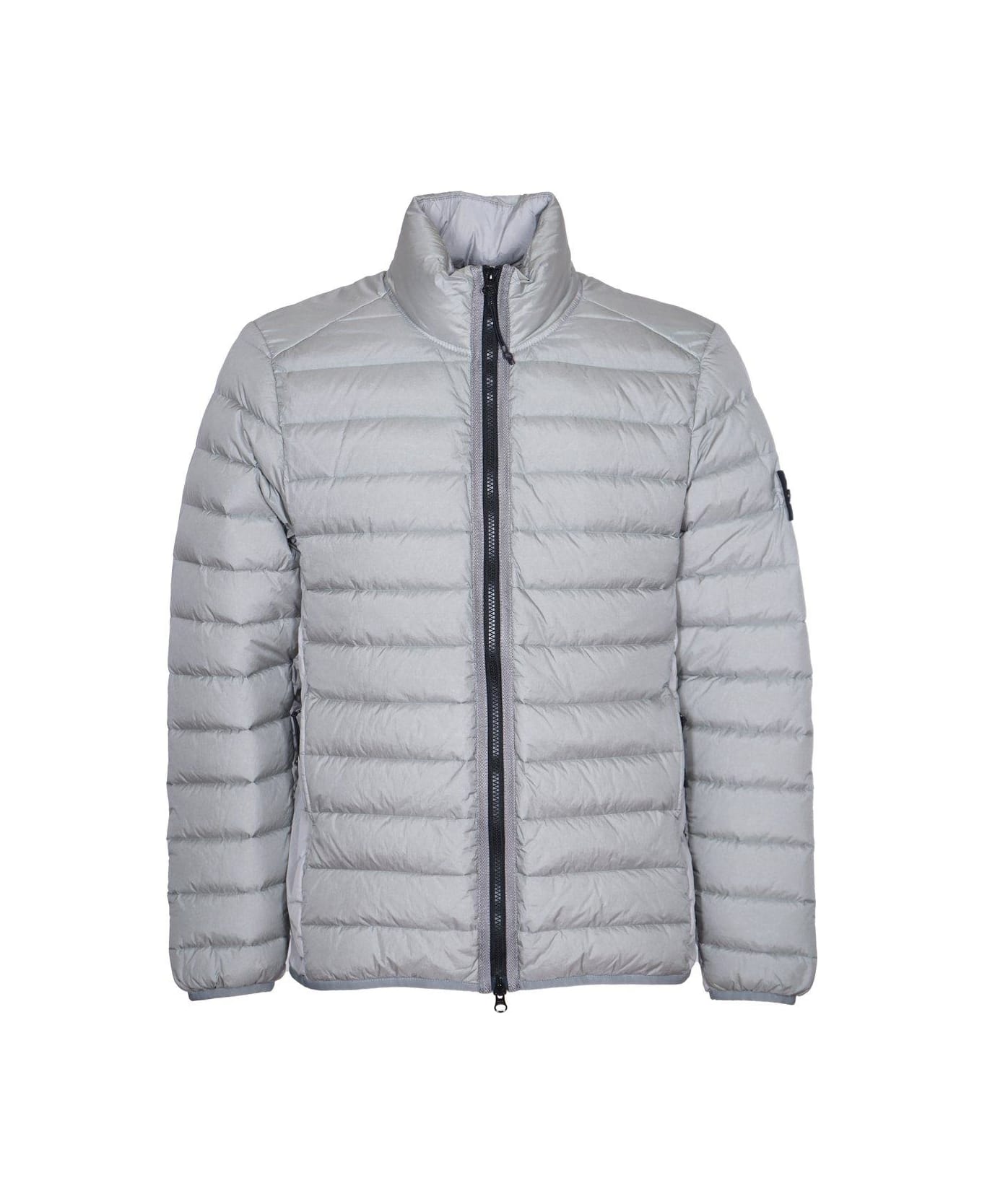 Stone Island Zip-up High Neck Padded Jacket - Grey