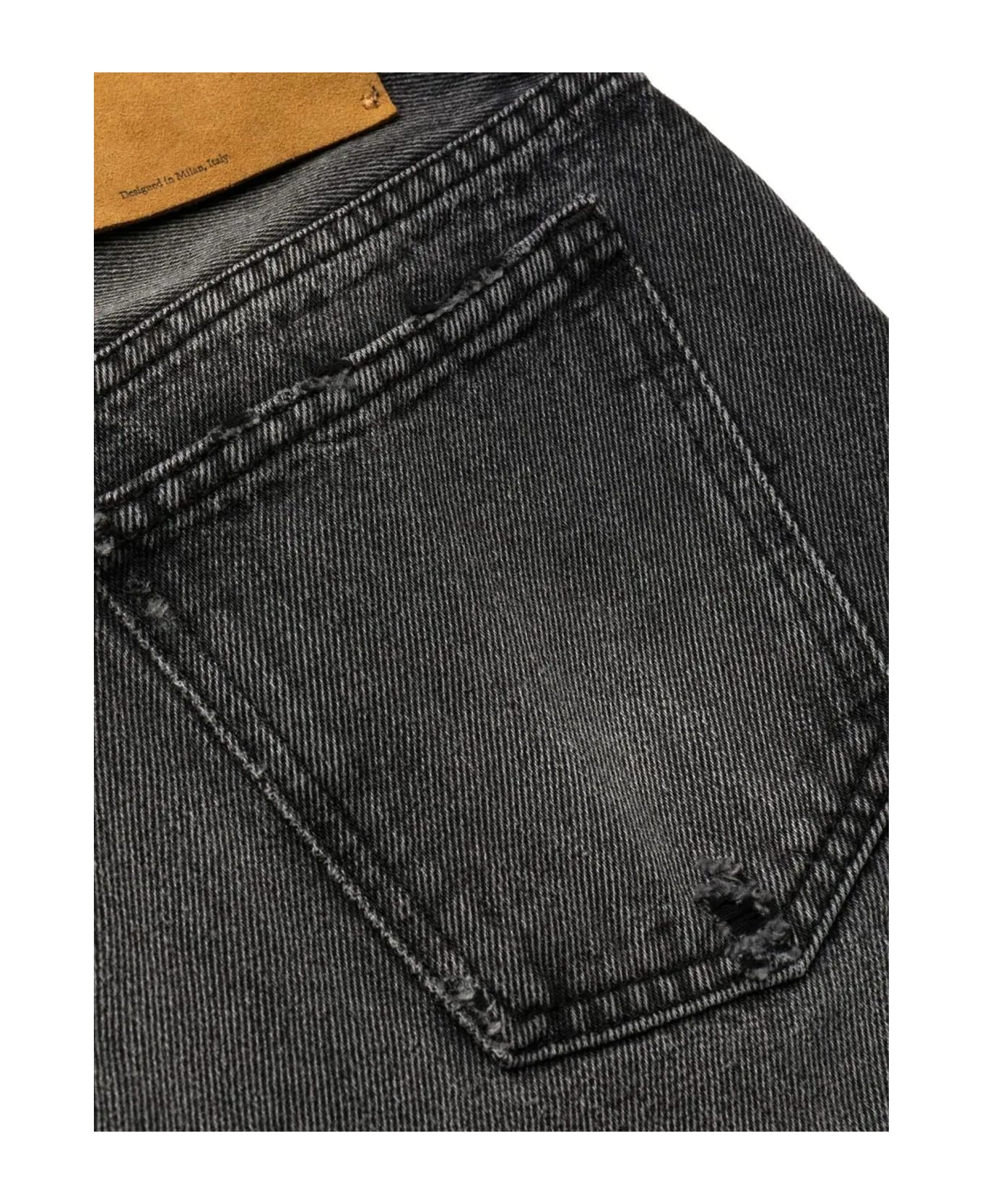 Off-White Black Cotton Jeans - Nero