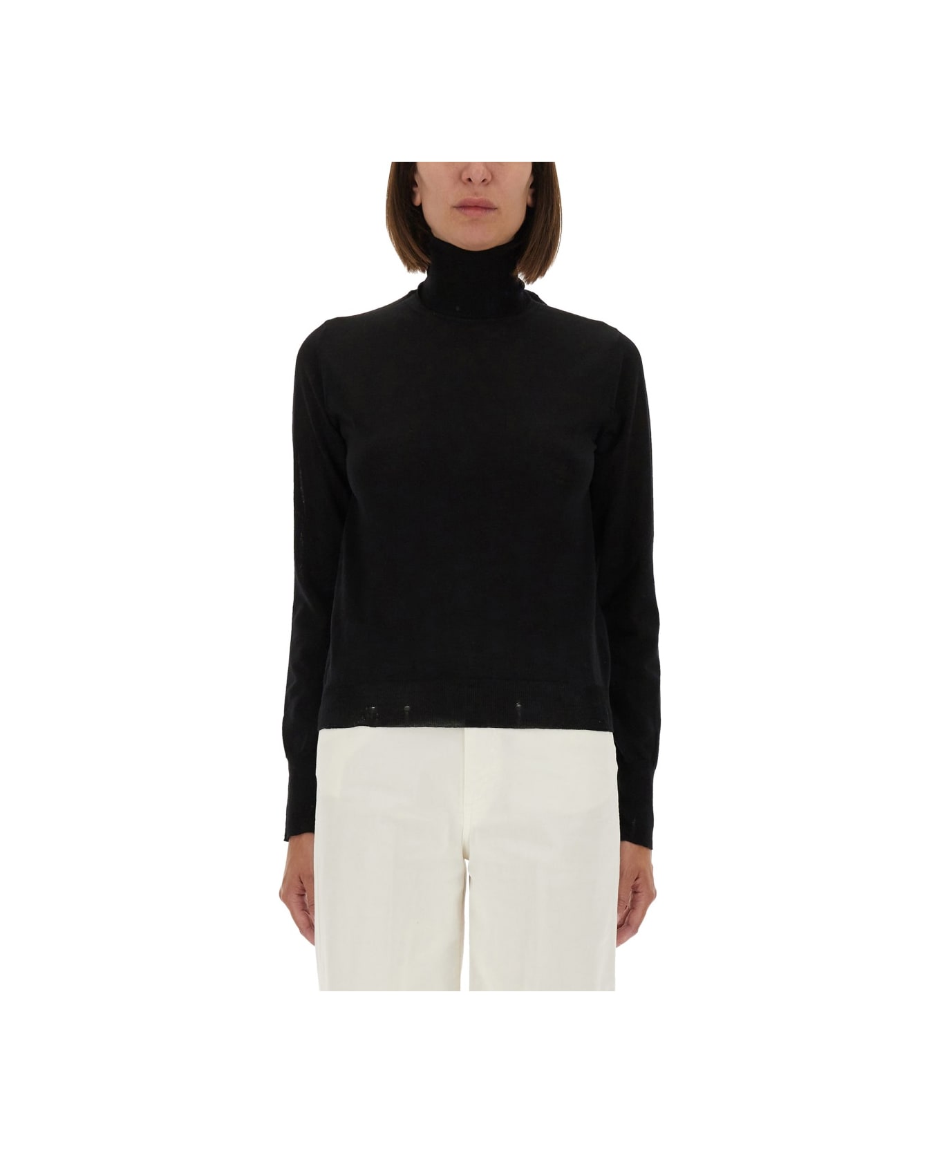 Golden Goose Worn Effect Wool Sweater - BLACK