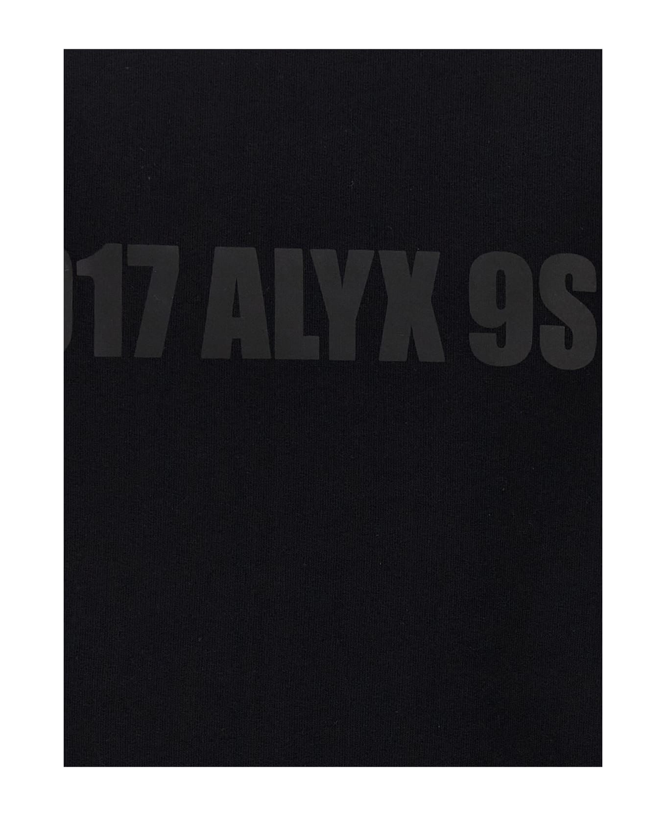 1017 ALYX 9SM Logo Print Hoodie - White/Black フリース