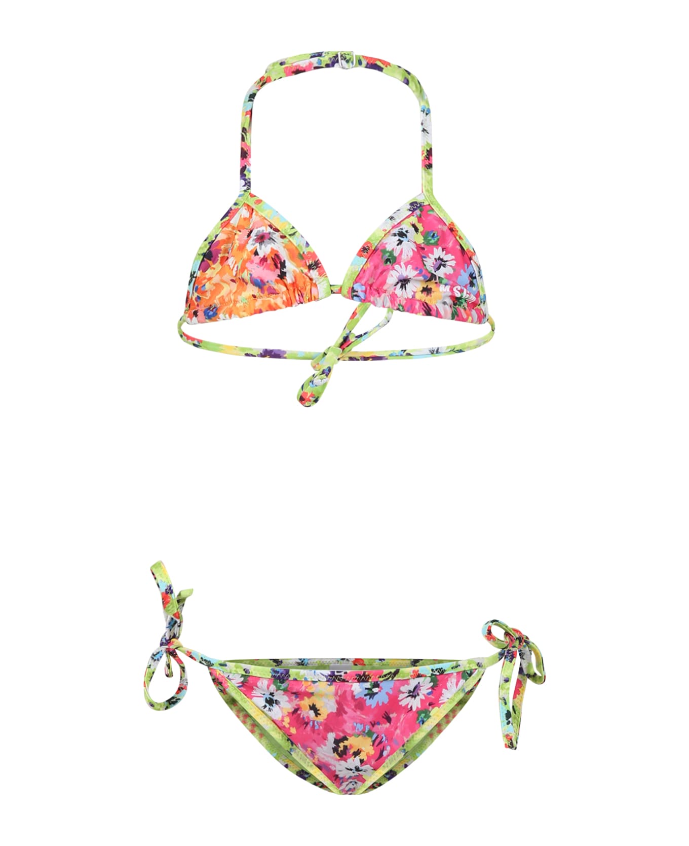 MSGM Multicolor Bikini For Girl With Print - Multicolor
