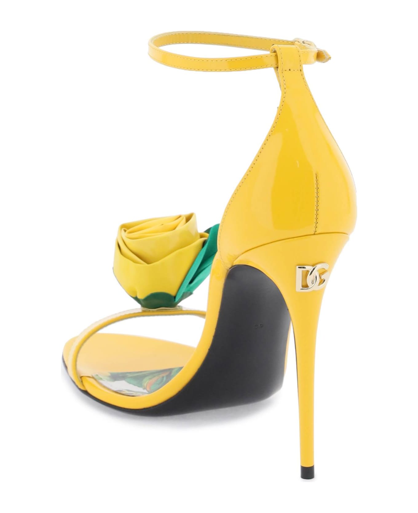Dolce & Gabbana Heeled Sandals - GIALLO MULTICOLOR (Yellow)