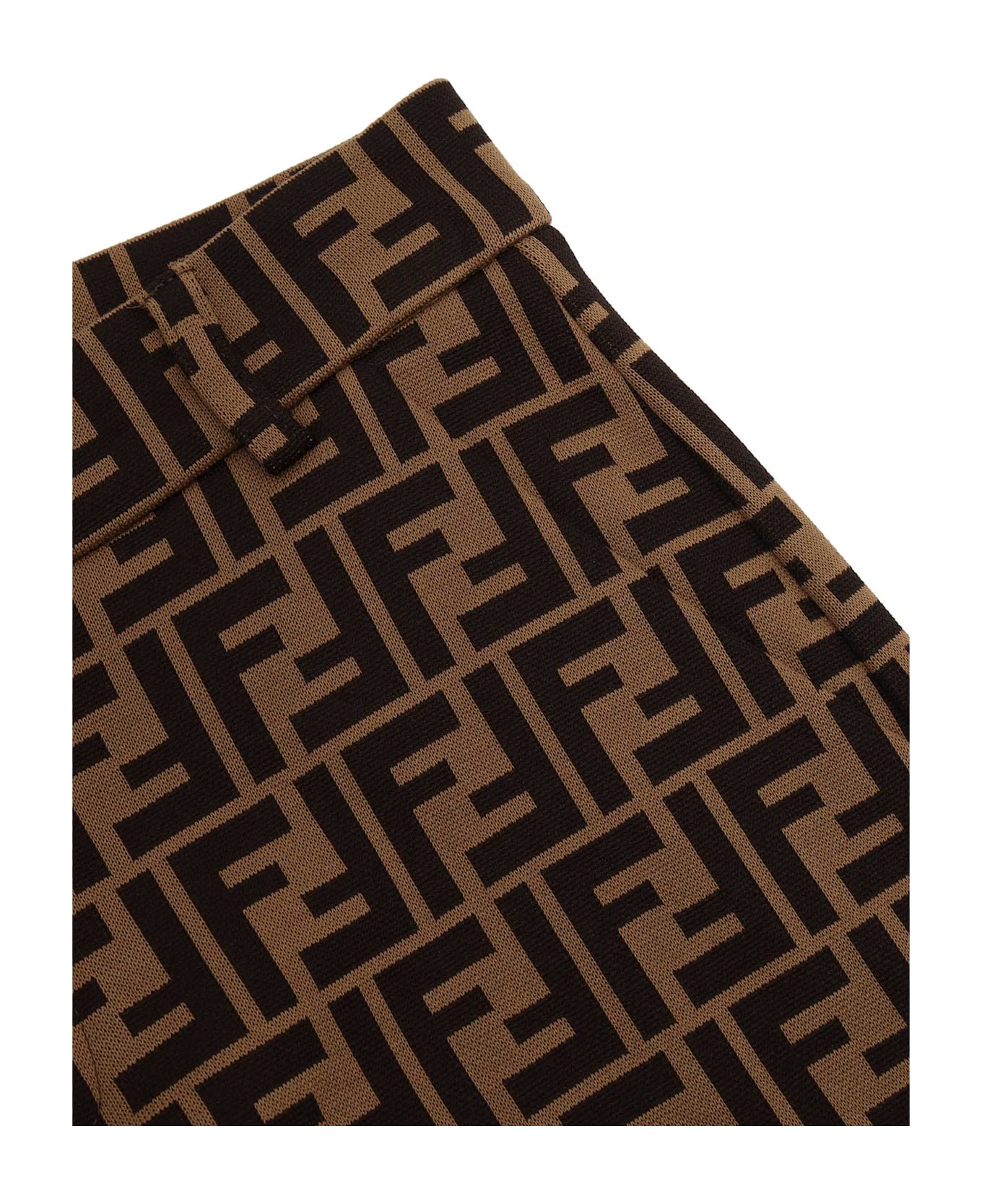 Fendi Mas Jersey Shorts - BROWN