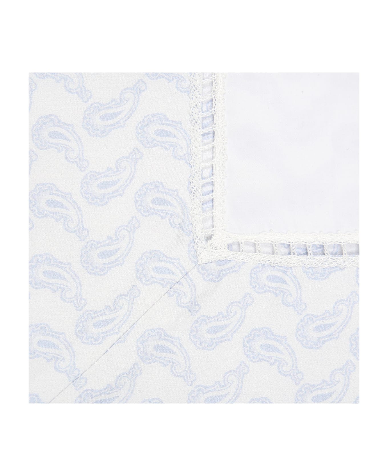 Etro Light Blue Sheet Set For Baby Boywith Paisley Pattern - Light Blue