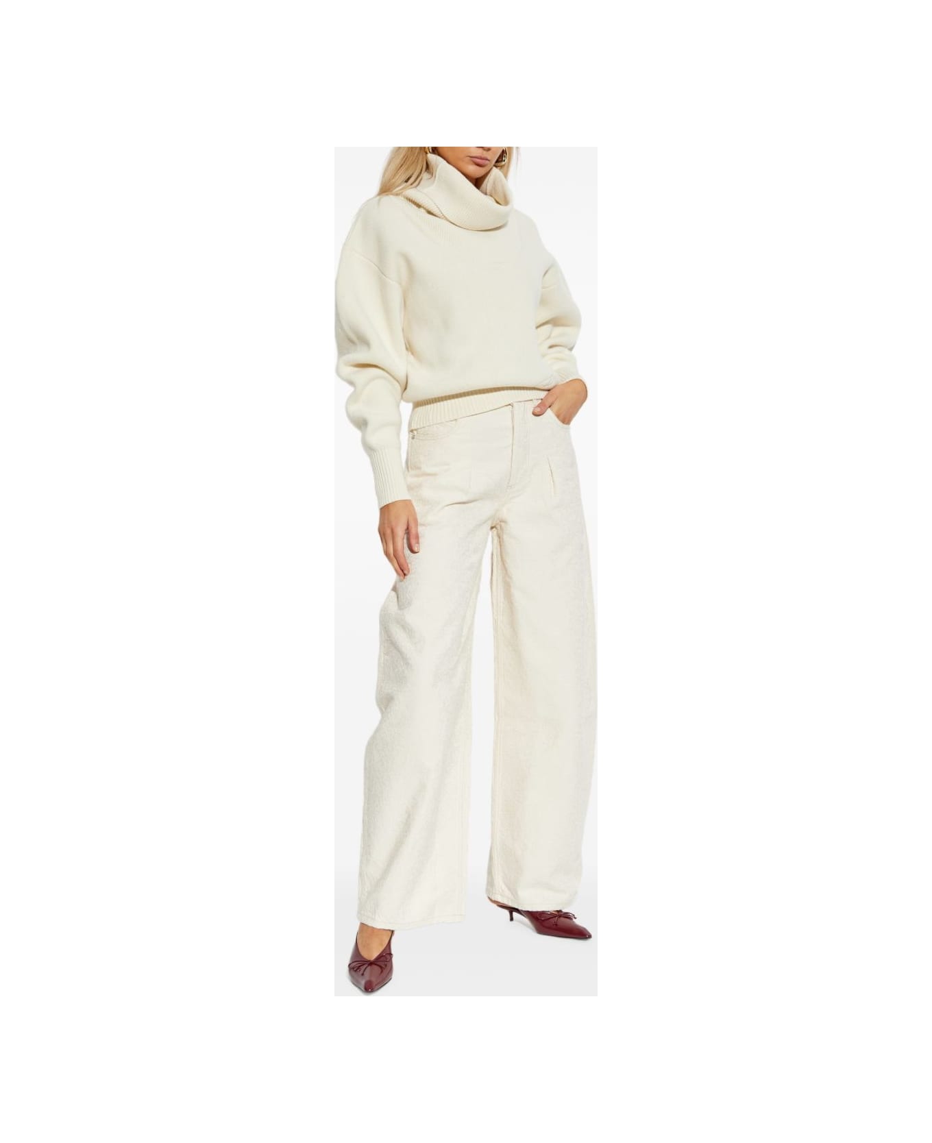 Jacquemus Embroidered Ball Sweater - White