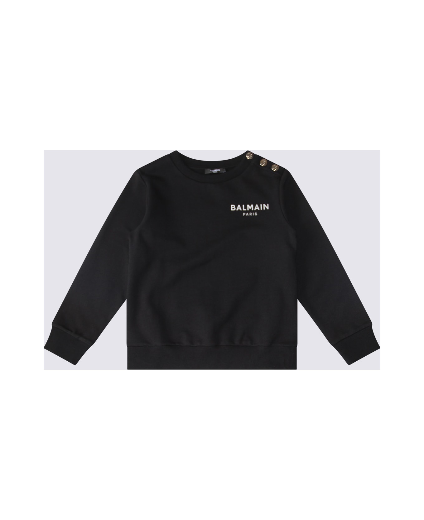 Balmain Black And Silver Sweatshirt - Black