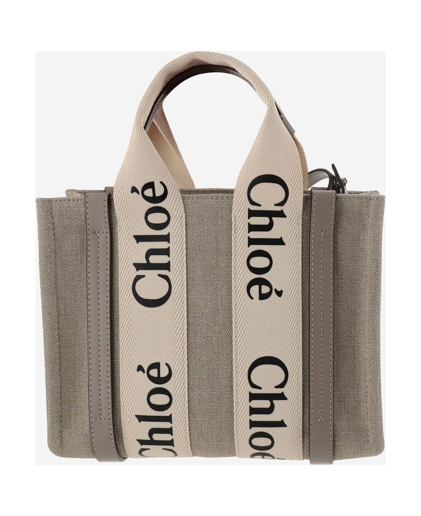 Chloé Small Woody Tote Bag - Grey
