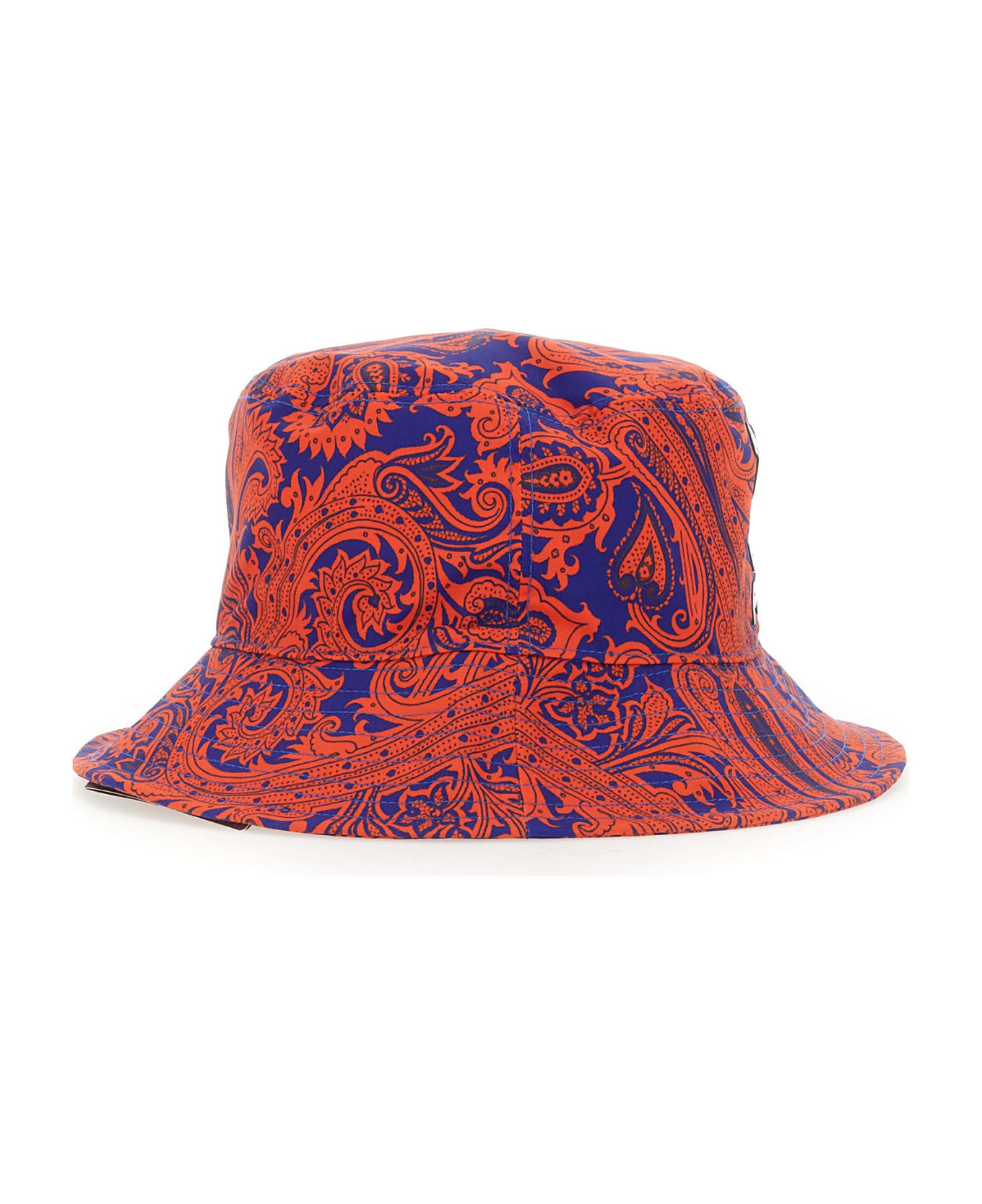 Etro Bucket Hat "liquid Paisley" - ARANCIONE