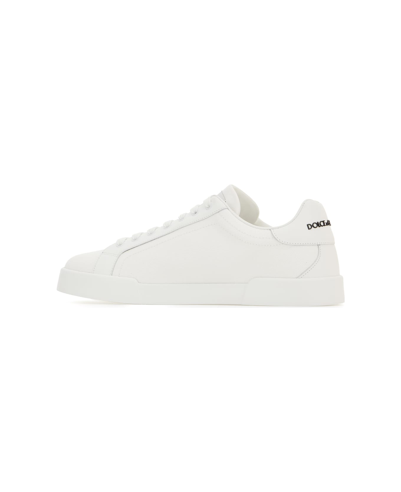 Dolce & Gabbana White Canvas Sneakers - WHITE BLACK