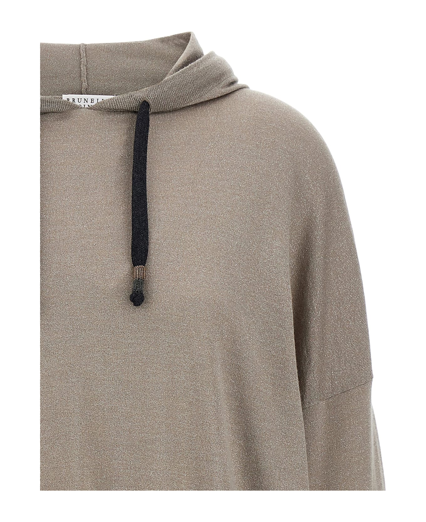 Brunello Cucinelli 'sparkling' Hoodie - Beige
