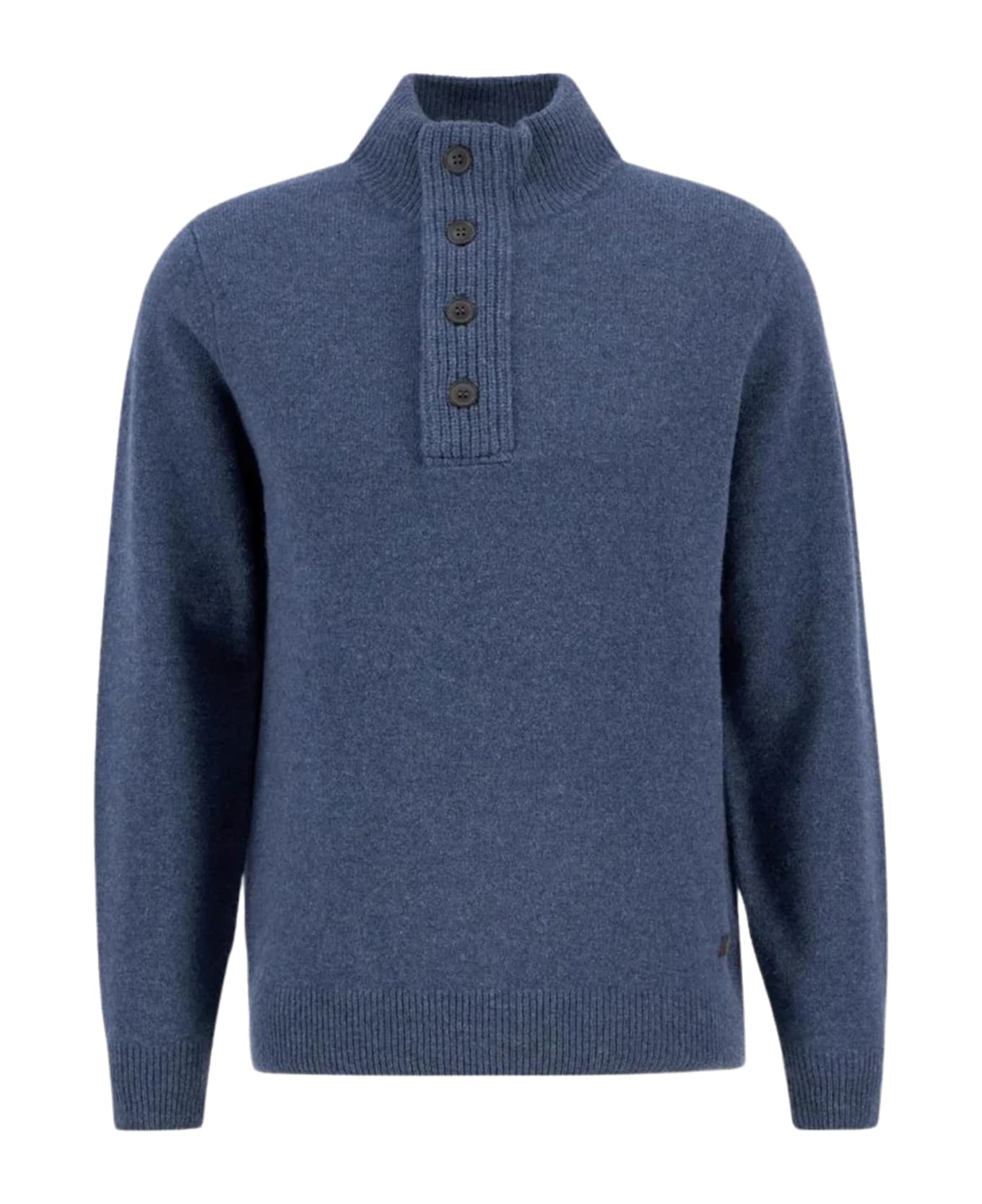 Barbour Essential Elbow Patch Sweatshirt - Blue