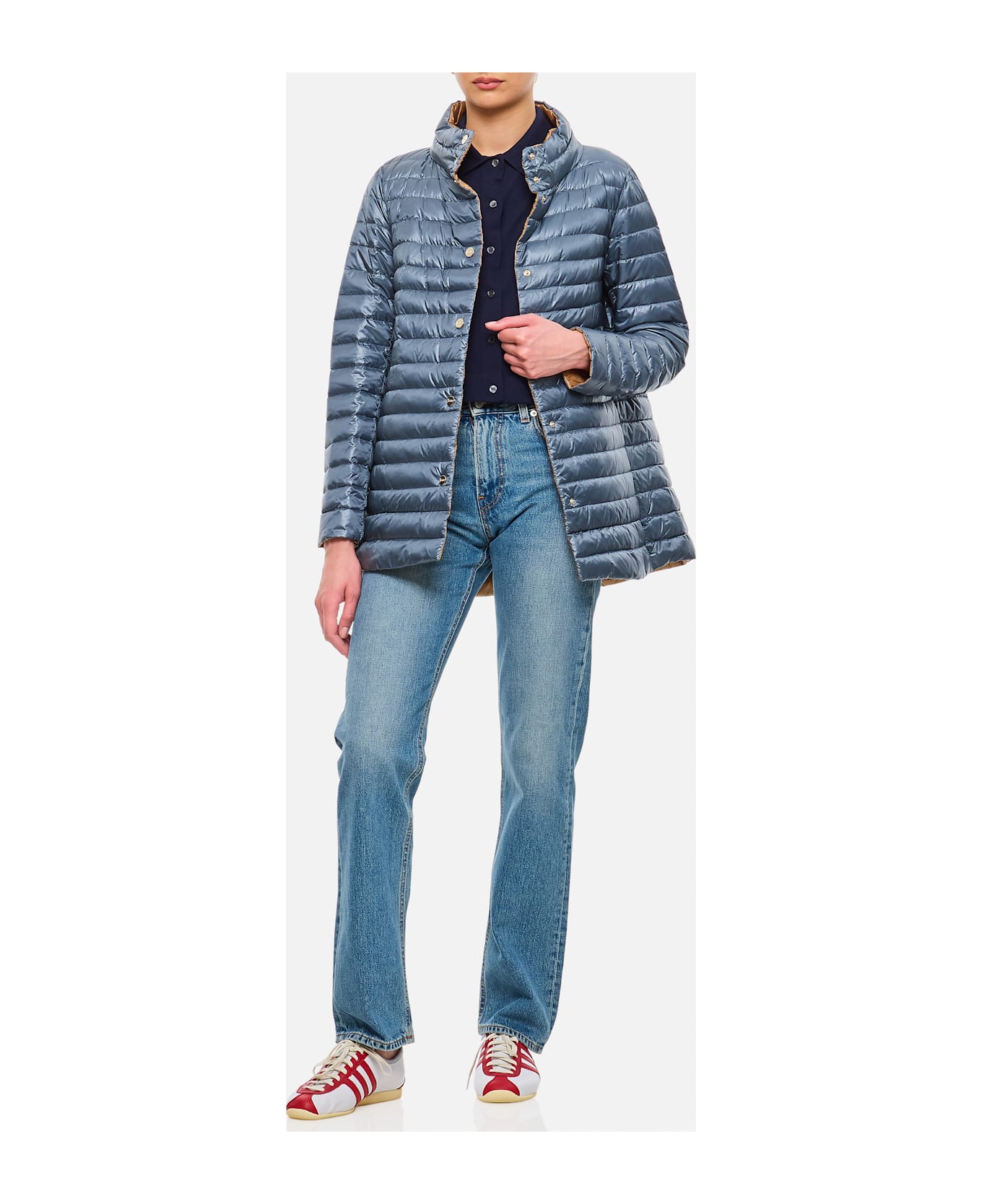 Herno Reversible Nylon Downjacket - Clear Blue