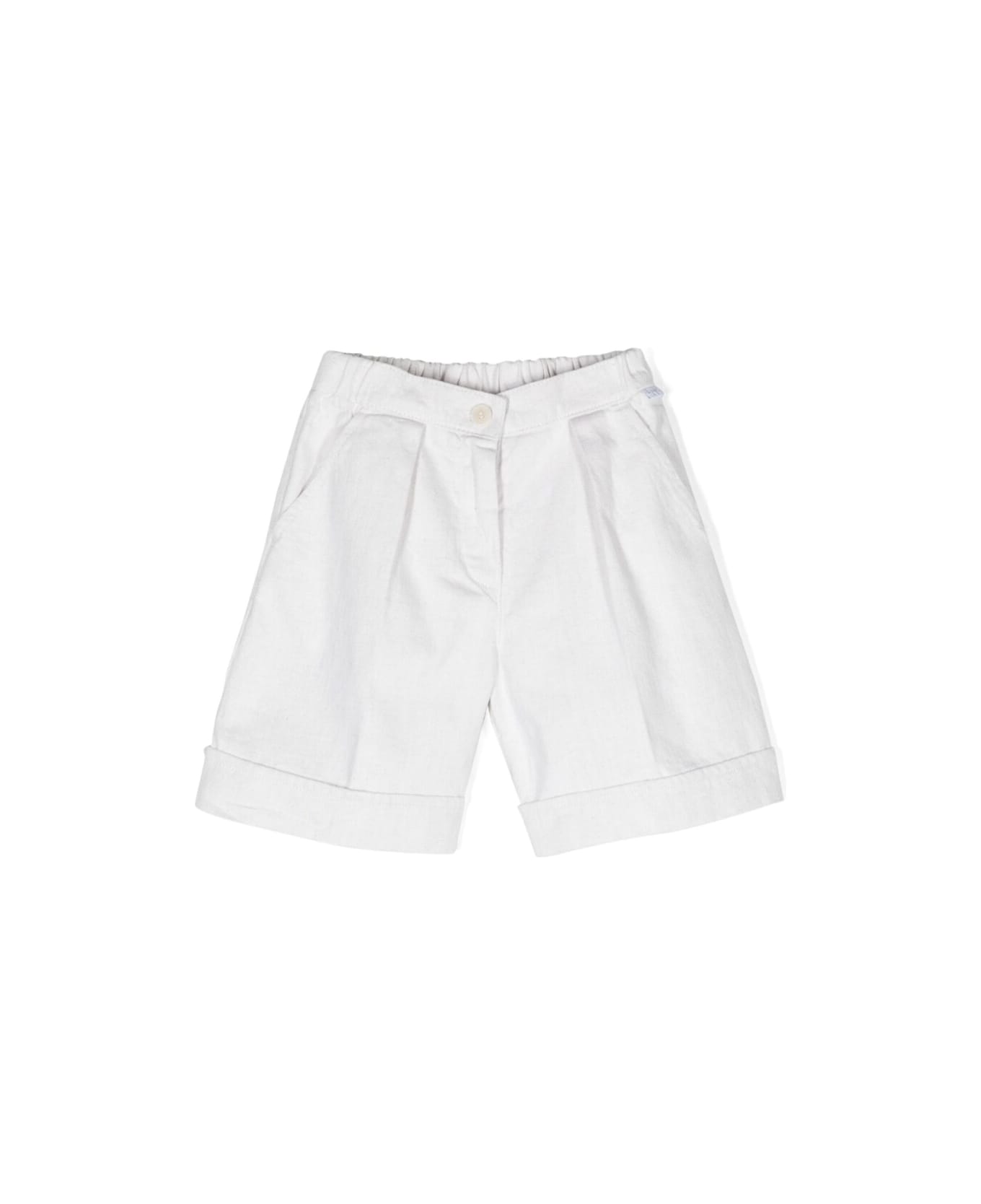 Il Gufo White Bermuda Shorts In Cotton Blend Girl - White ボトムス
