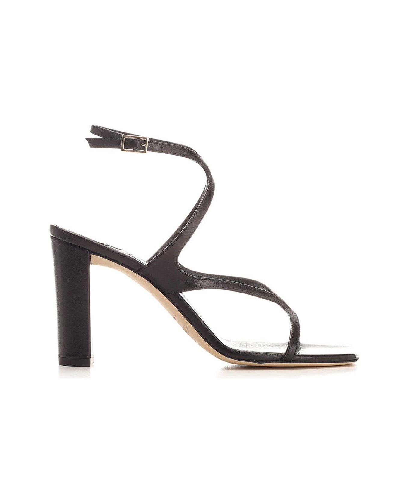 Jimmy Choo Azie 85 Ankle Strap Sandals - NERO