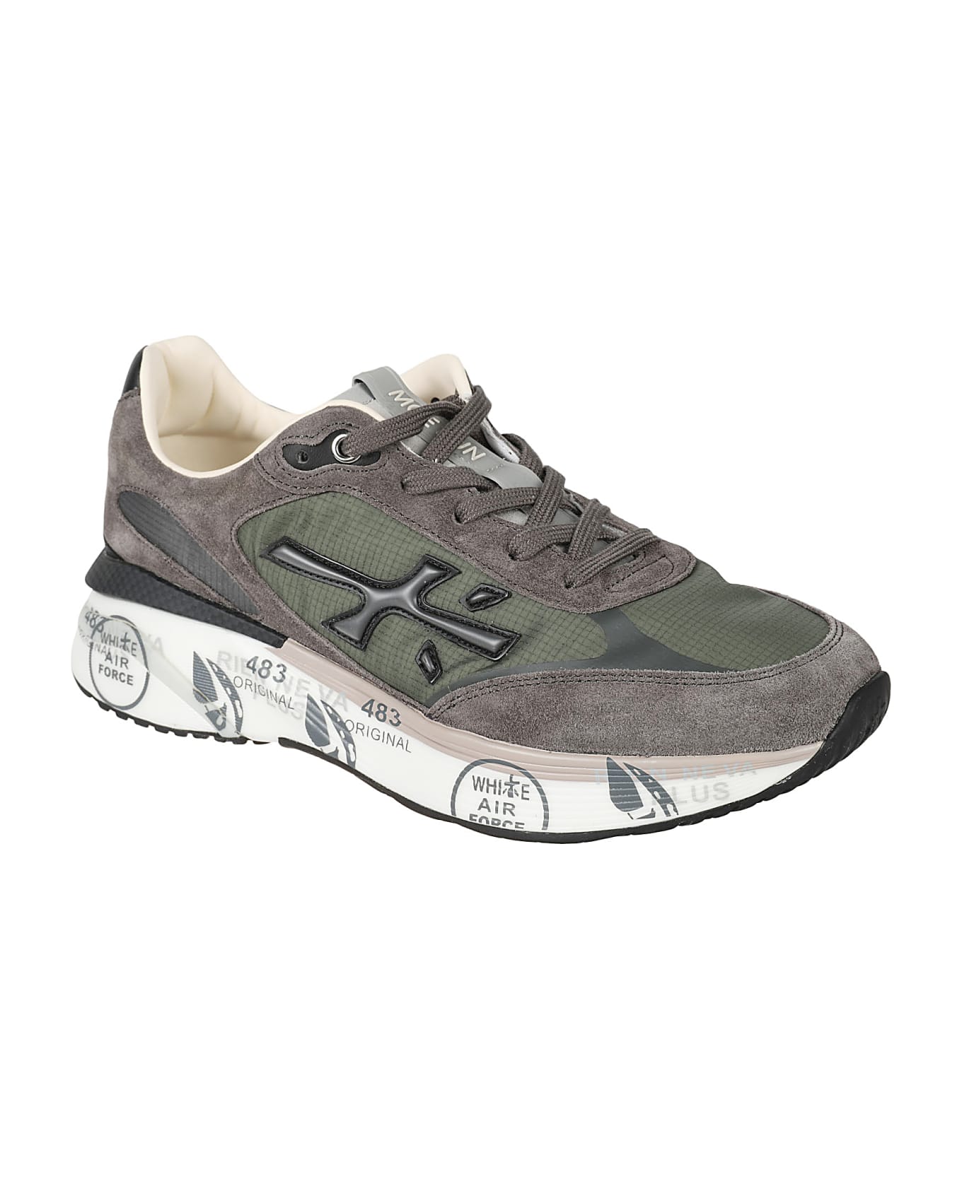 Premiata Moerun Sneakers - Dark Grey/military Green