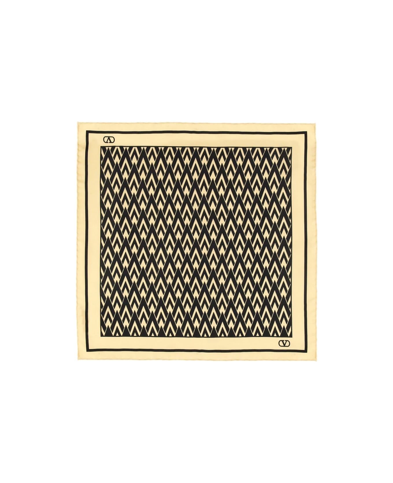 Valentino Garavani Silk Twill Scarf - BLACK