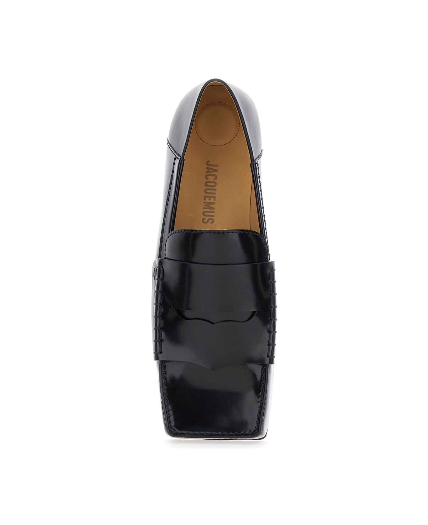 Jacquemus 
les Carré
 Black Loafers With Square Toe In Leather Man - Black