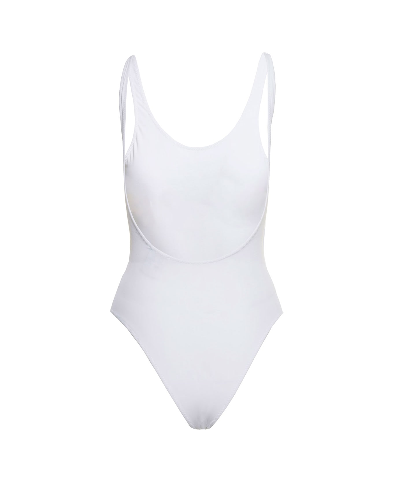Autry White Swimsuit With Logo In Polyamide Woman - White