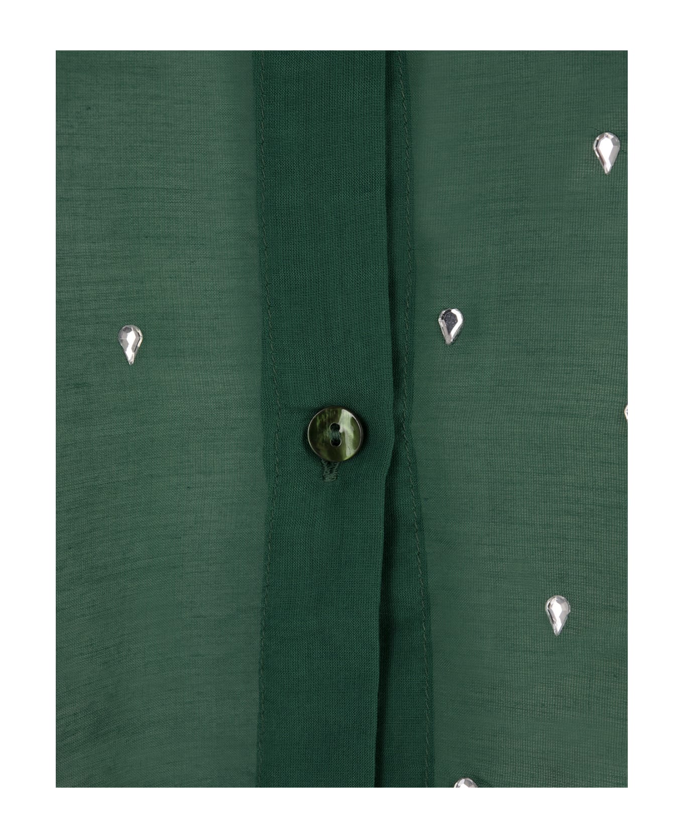 Oseree Green Gem Cut Shirt - Green