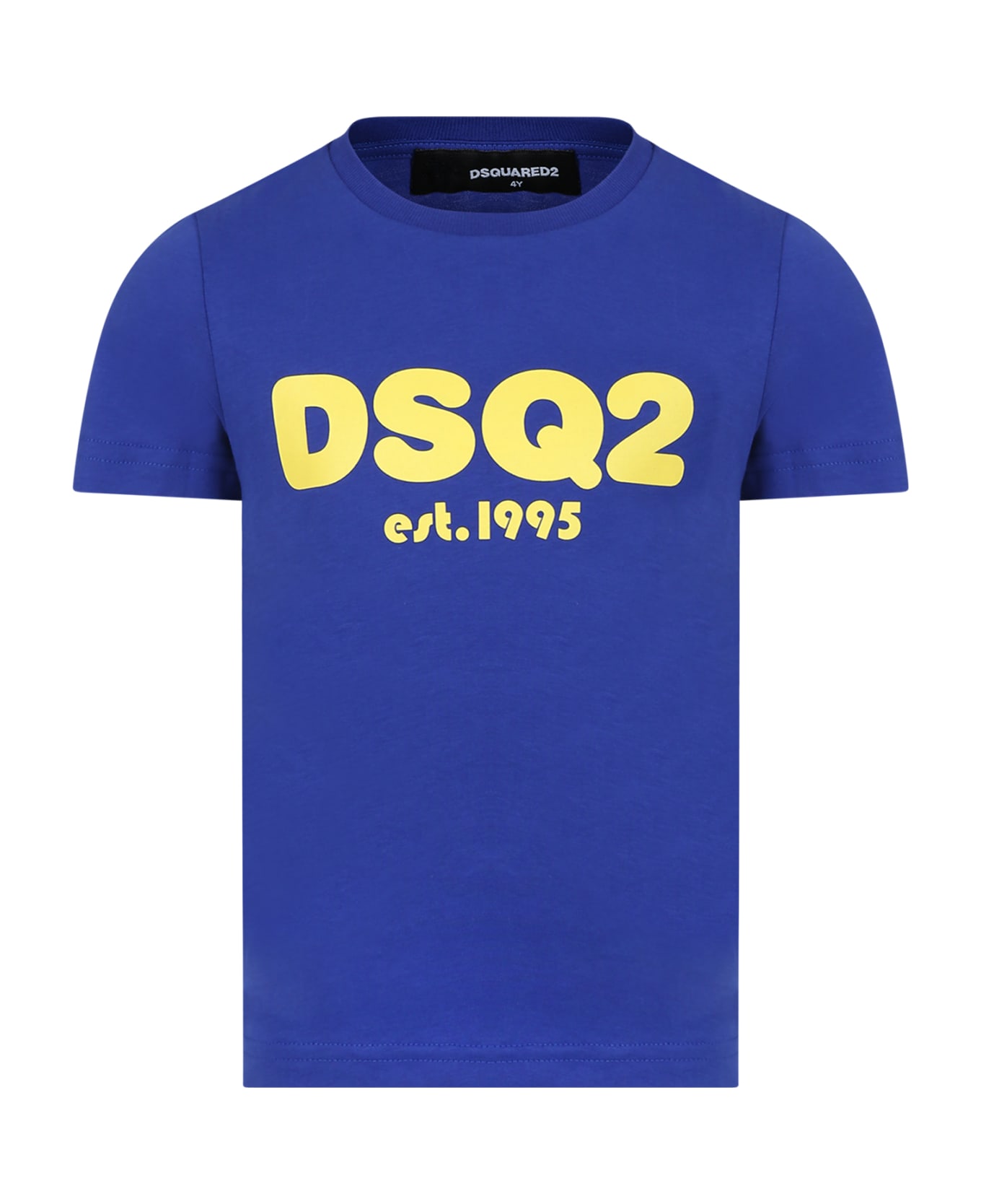 Dsquared2 Blue T-shirt For Boy With Logo - Light Blue