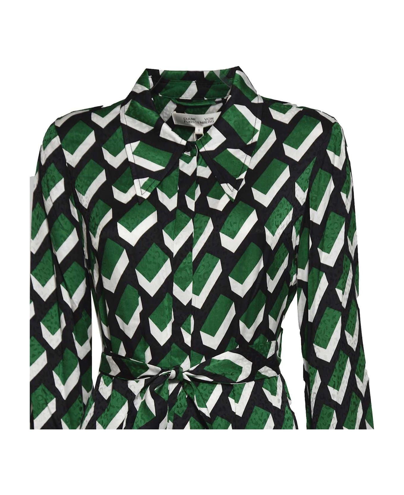 Diane Von Furstenberg Gizelle Jacquard Dress - GREEN