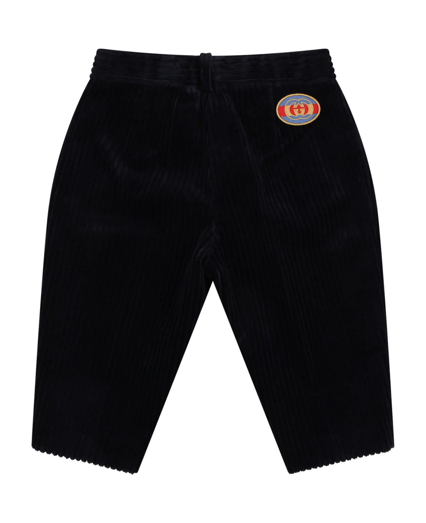 Gucci Blue Jeans-Shorts Trousers For Baby Boy With Double G - Blue