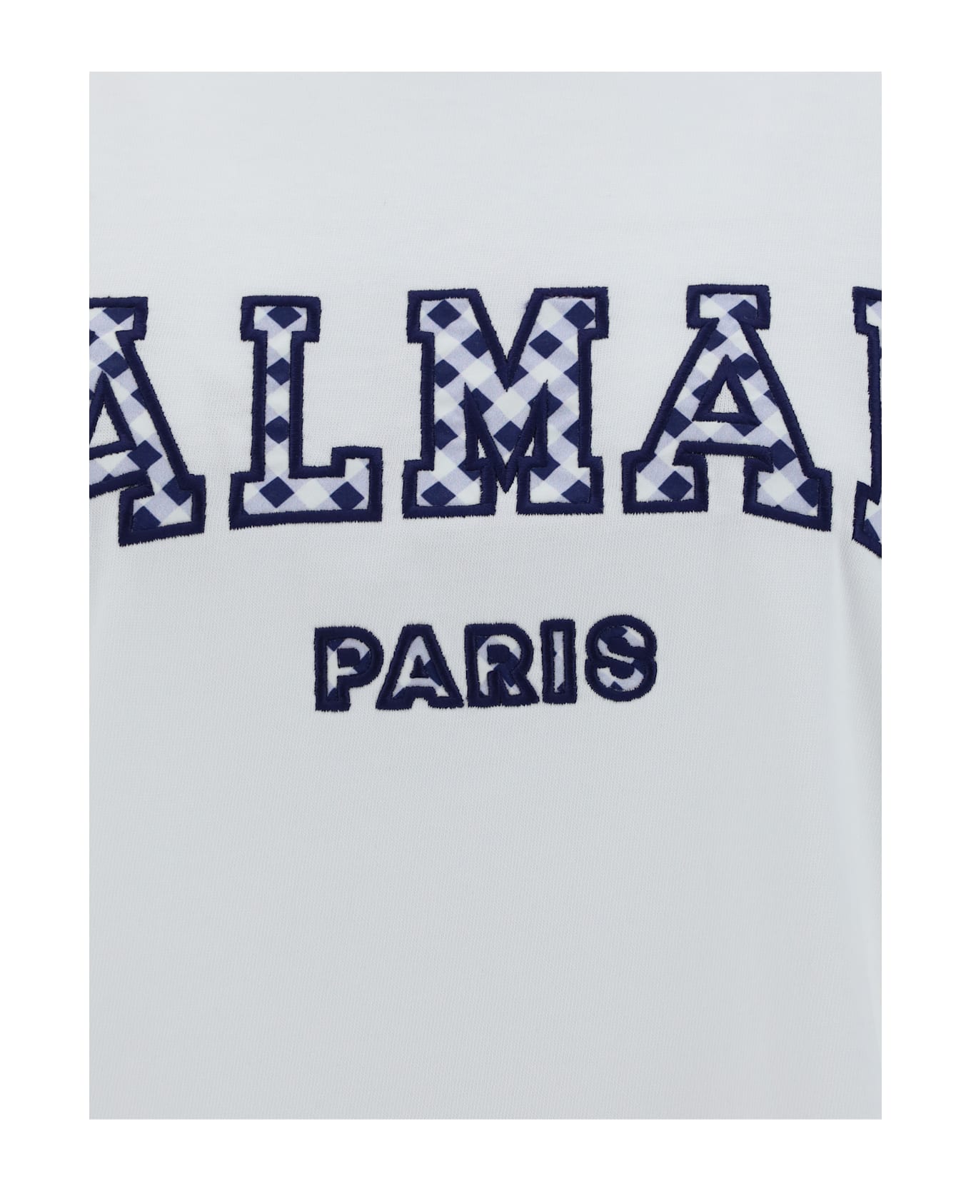 Balmain T-shirt - Blanc/ Bleu Nuit