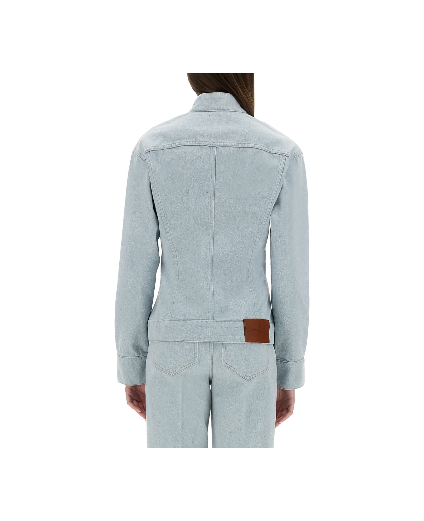 Victoria Beckham "sculptural" Denim Jacket - BABY BLUE