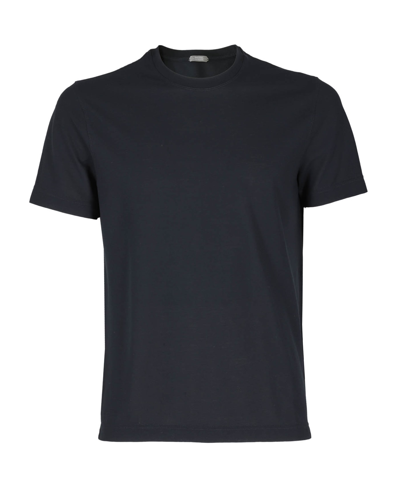Zanone T Shirt Mc Slim Fit Ice Cotton - Blu Navy