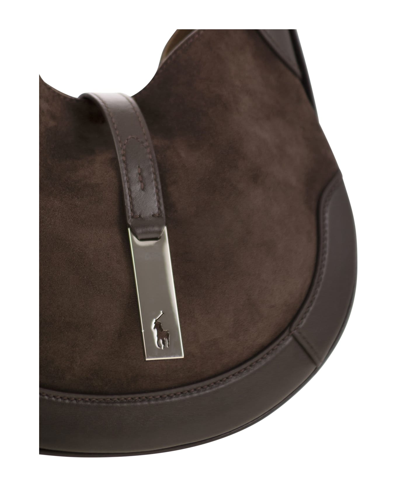 Polo Ralph Lauren Shoulder Polo Id Small Leather Bag - Dark Brown