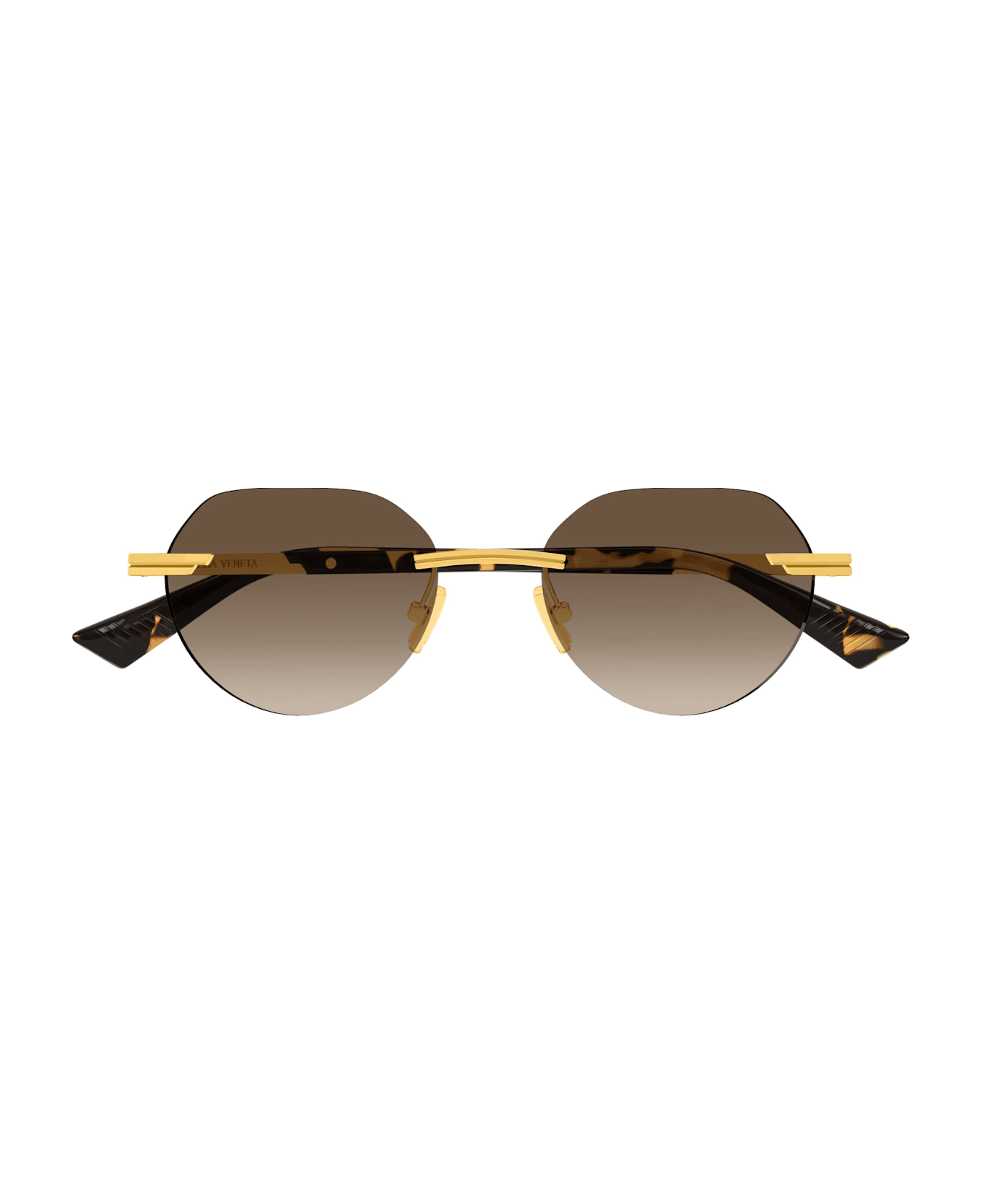 Bottega Veneta Eyewear Bv1379s-003 - Gold / Havana Sunglasses - Gold