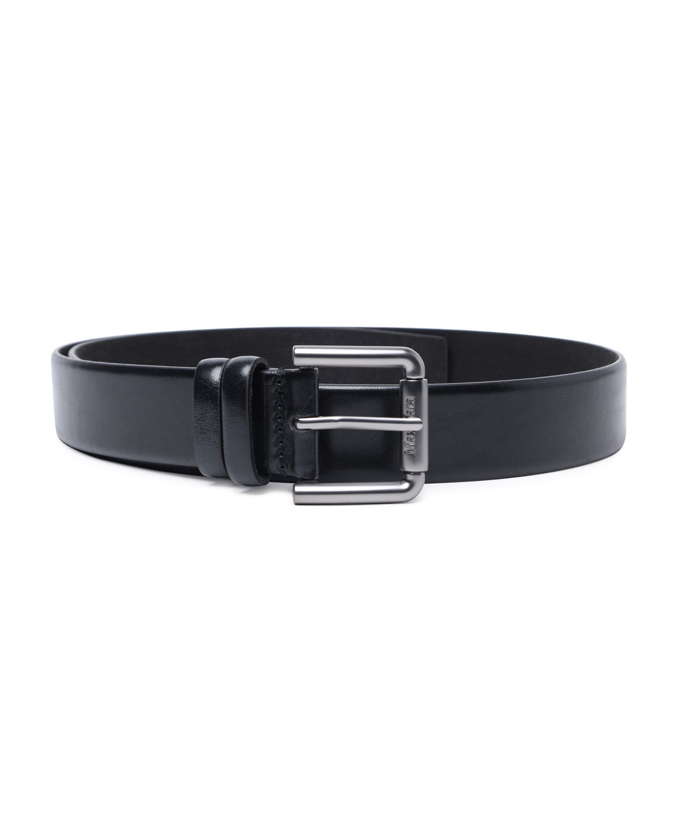 Max Mara Black Leather Belt - Black