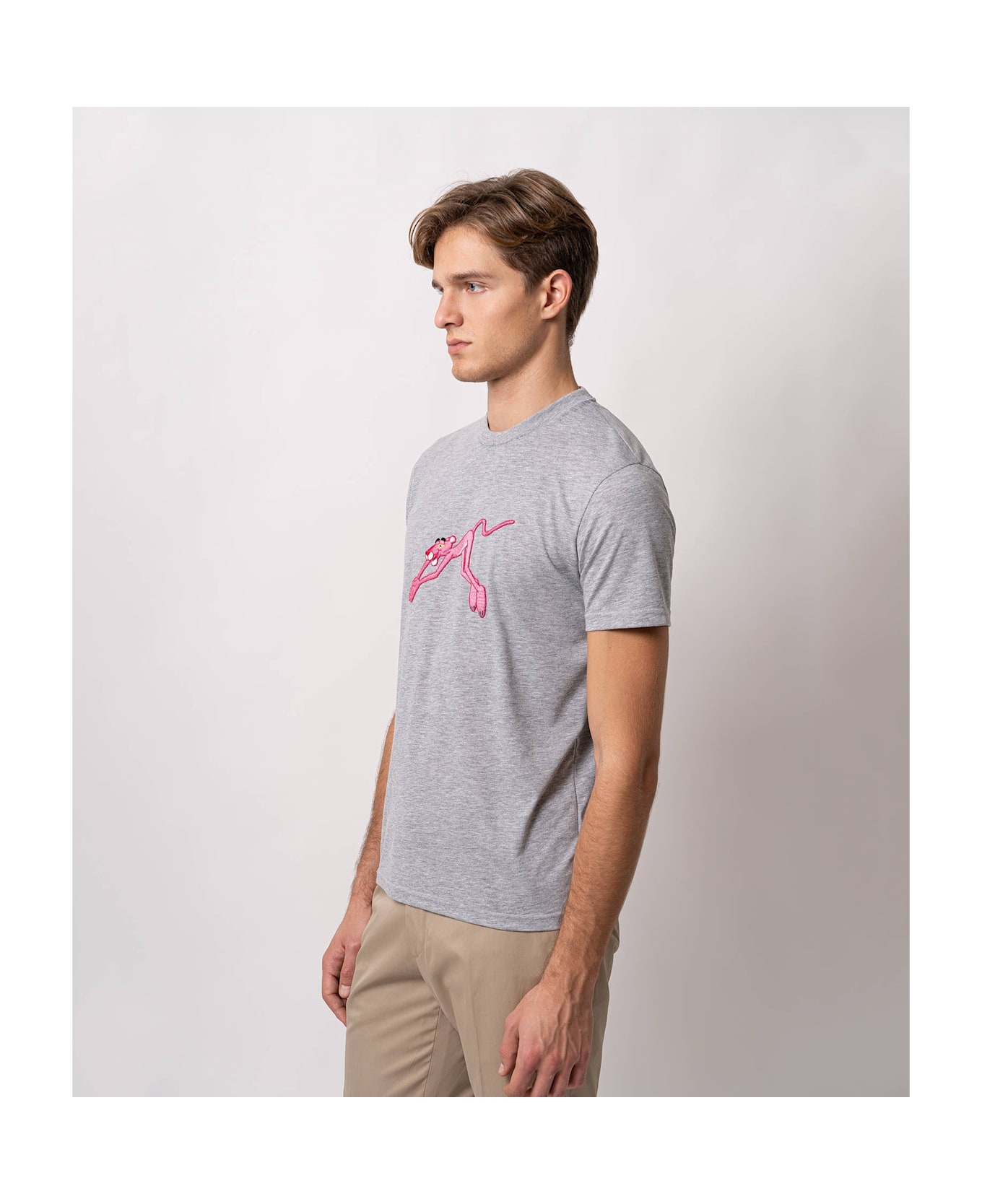 Larusmiani T-shirt Pink Panther T-Shirt - LightGrey