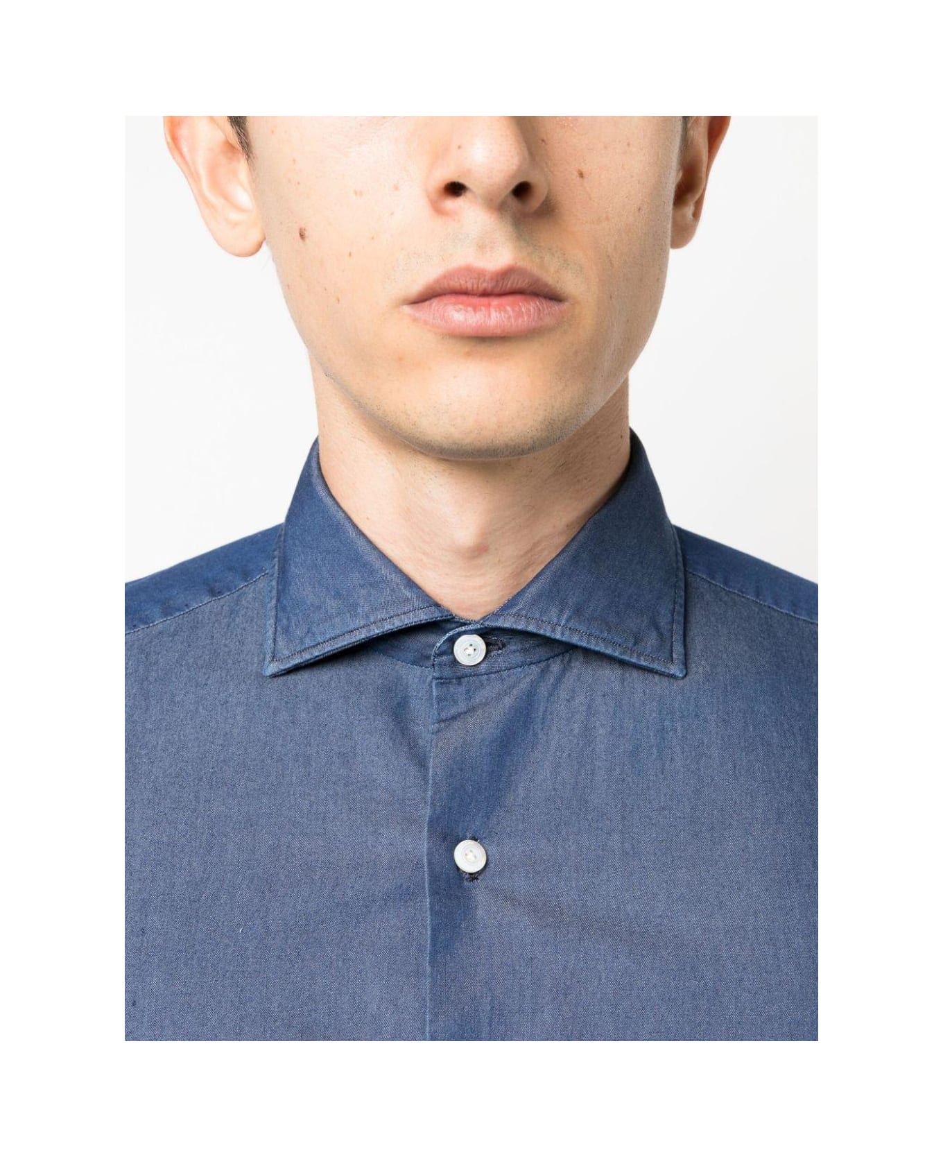 Finamore Button-up Shirt - Blue