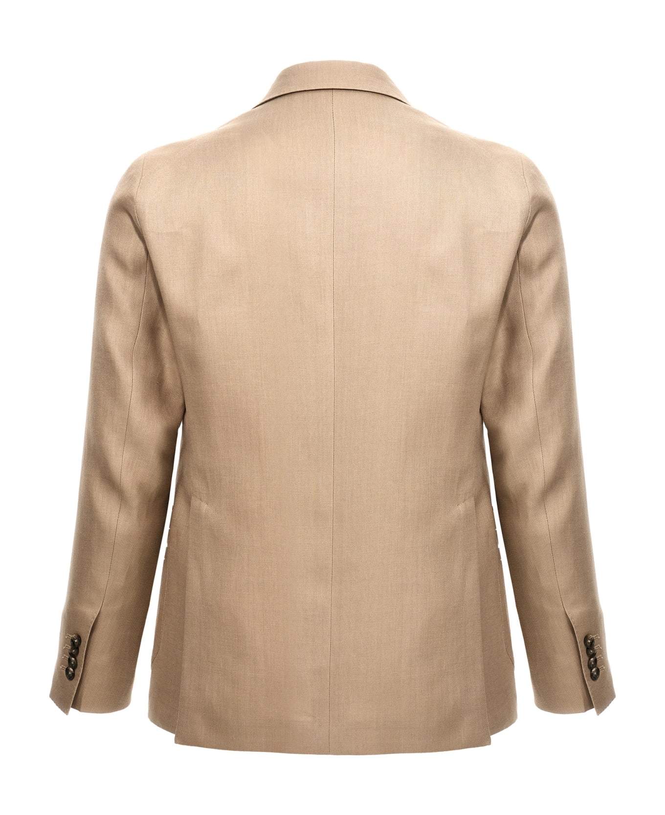 Tagliatore Double-breasted Linen Suit - Beige