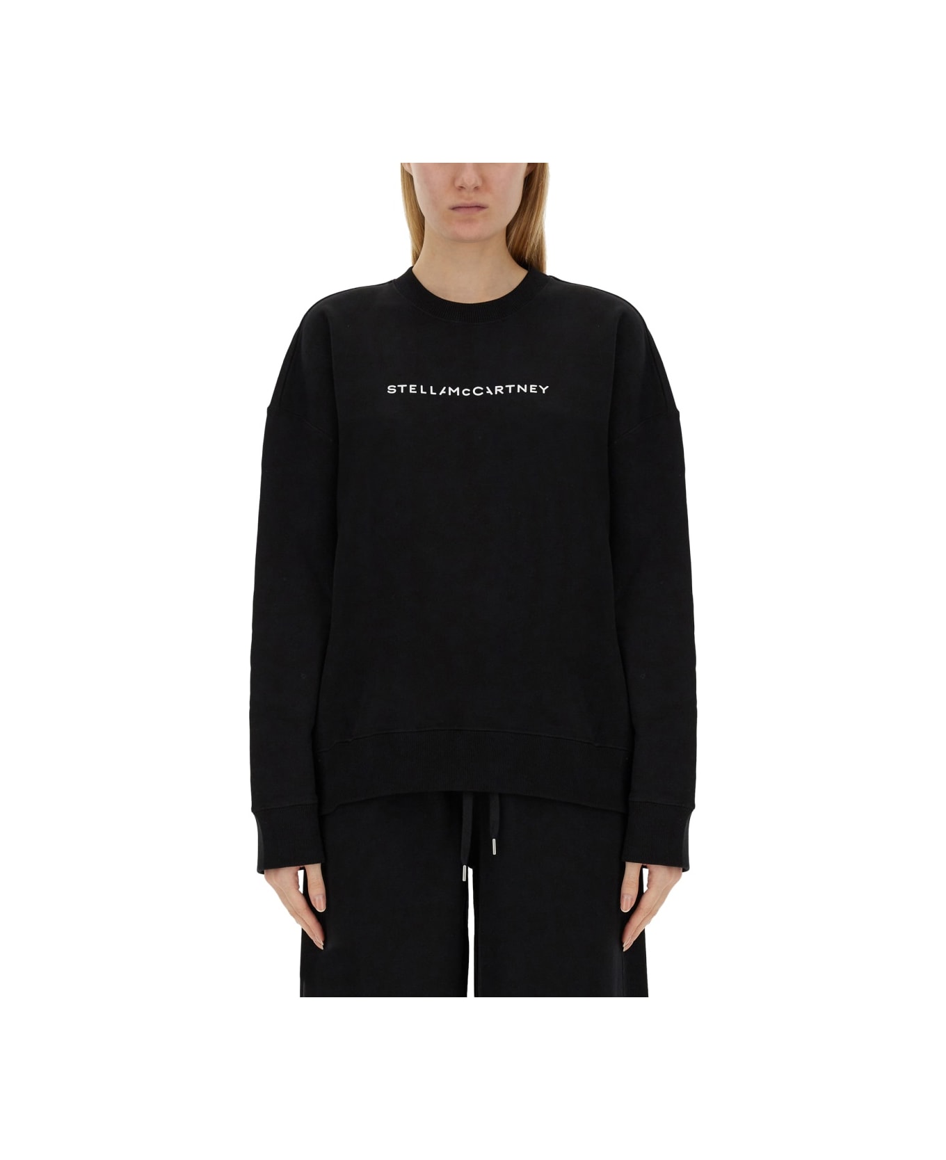 Stella McCartney Sweatshirt With Logo - Black フリース